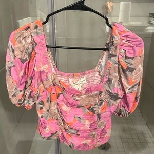Saltwater Luxe Floral Puff Sleeve Top